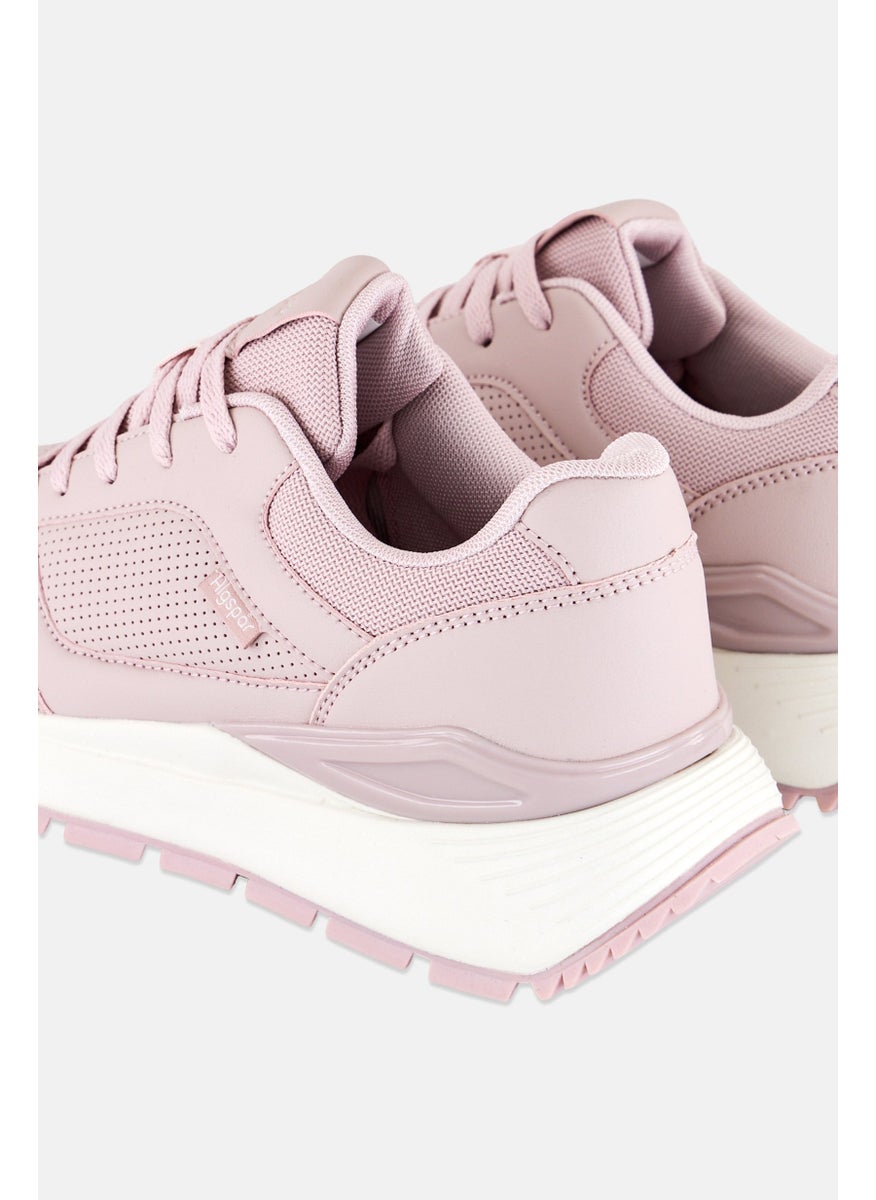Algspar Women Lace Up Hiking Shoes, Pink  - Image 2