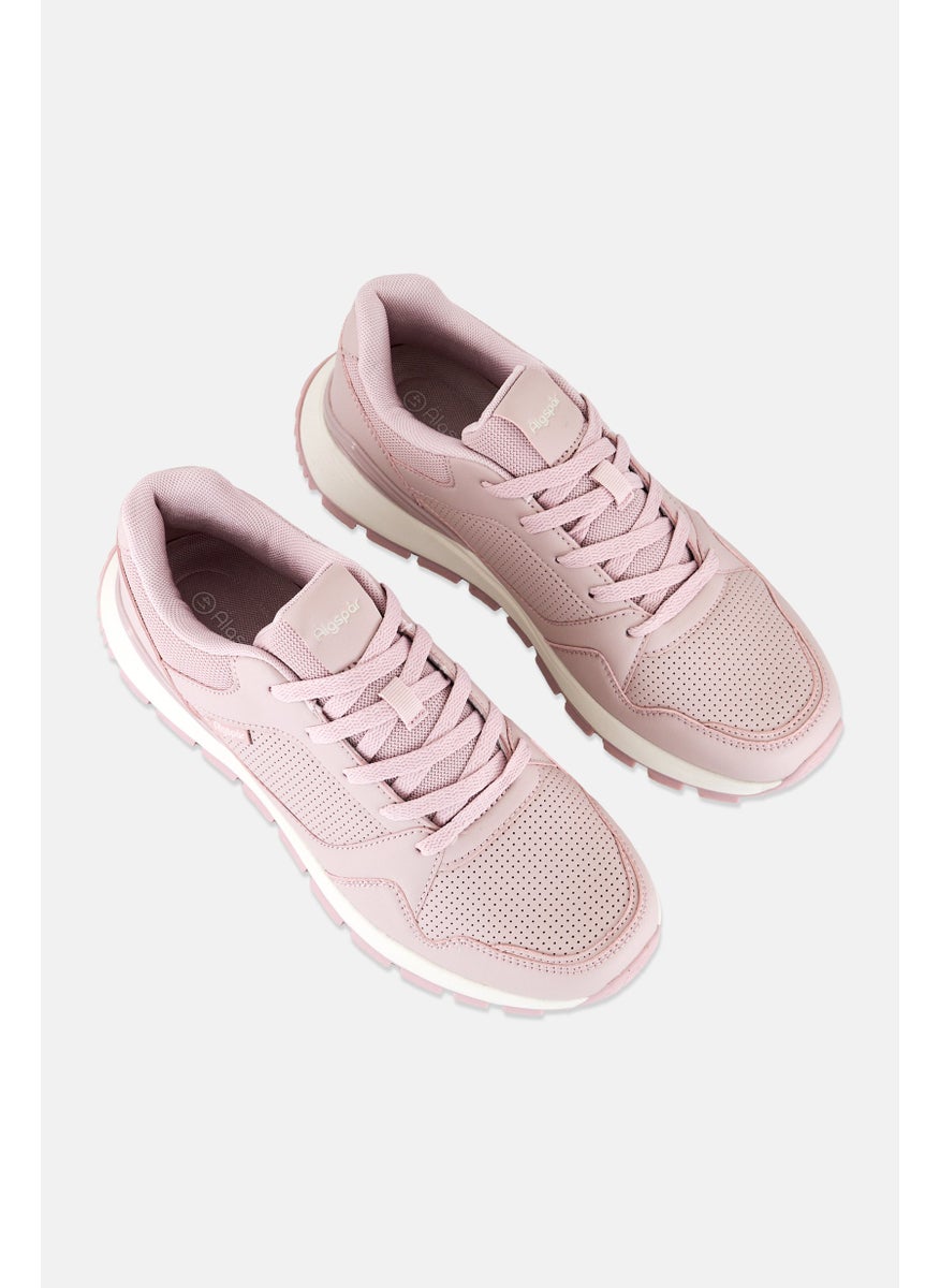 Algspar Women Lace Up Hiking Shoes, Pink  - Image 4
