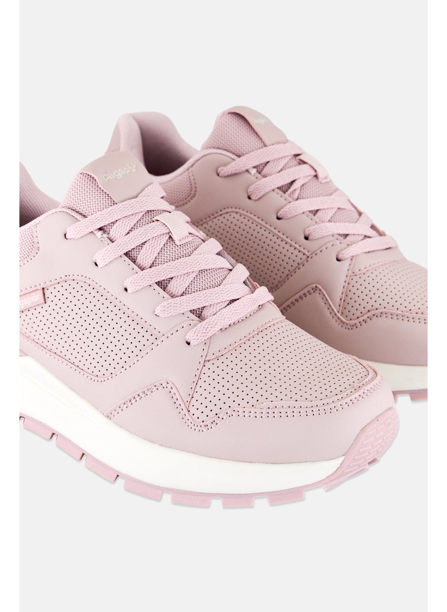 Algspar Women Lace Up Hiking Shoes, Pink  - Image 3