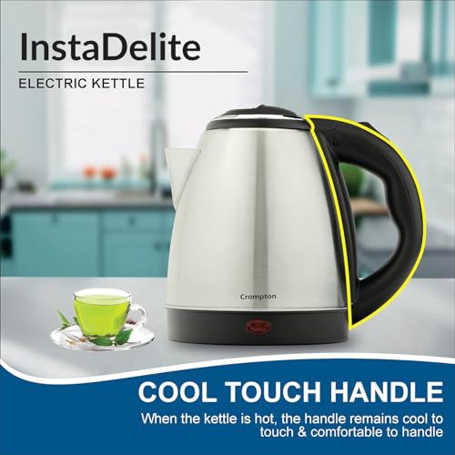 Crompton Insta Delite 1.5L SS Electric Kettle with 1500W power | Stainless steel body | Soft grip handle | LED indicator | 360-degree swivel base | Auto shut-off | Dry Boil Protection - Image 5