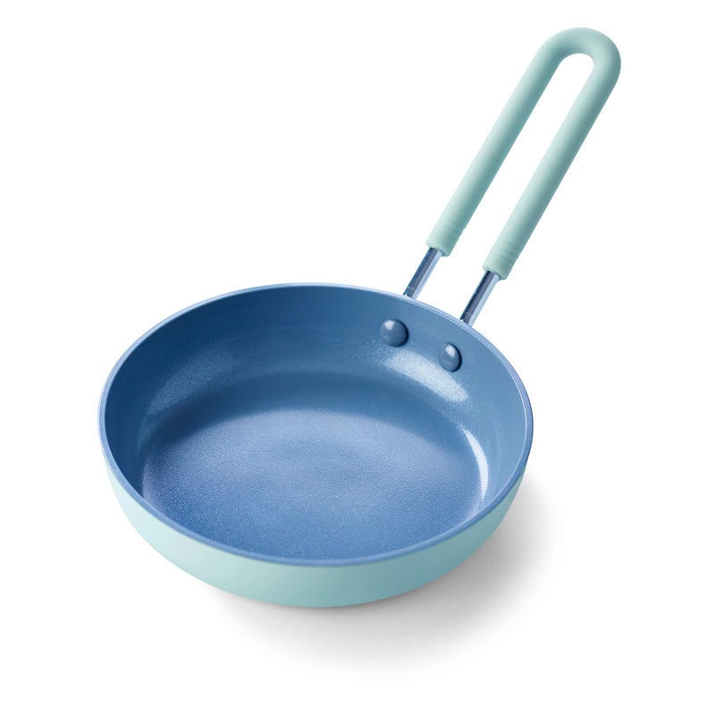 Greenpan GreenPan Mini Healthy Ceramic Nonstick 5 Round Egg Pan PFASFree Dishwasher Safe Stay Cool Handle Mint Green 