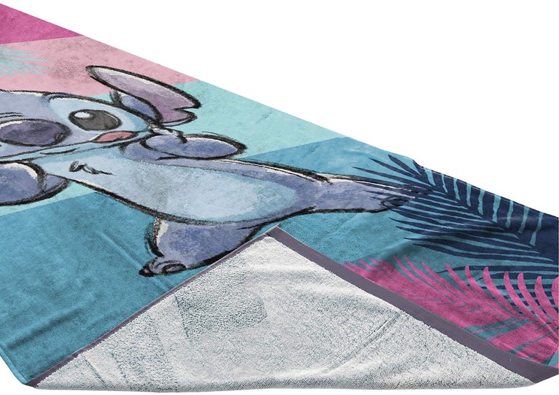 Jay Franco Disney Lilo and Stitch Kids Bath/Pool/Beach Towel - Super Soft & Absorbent Fade Resistant Cotton Towel, Measures 28 x 58 inches (Official Disney Product) - Image 1
