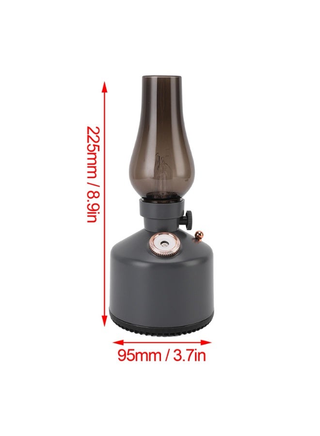 كيلا مرطب هواء معطر جو يعمل بمصباح كيروسين عتيق بسعة 260 مل، مرطب هادئ مع إعدادين للضباب، إضاءة ليلية معتمة بدون خطوات، مناسب للمنزل وغرفة النوم (رمادي) - Image 3