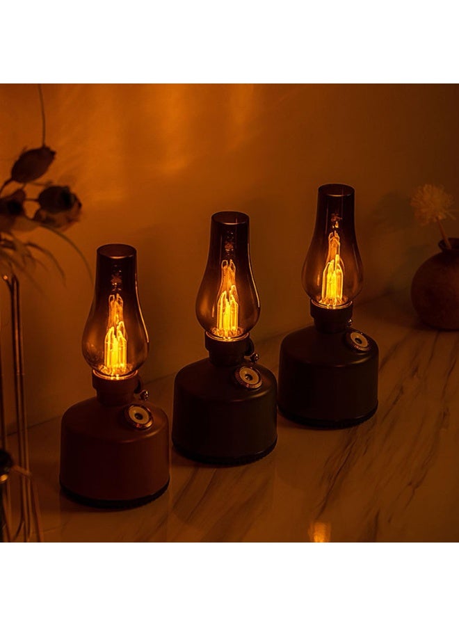 كيلا مرطب هواء معطر جو يعمل بمصباح كيروسين عتيق بسعة 260 مل، مرطب هادئ مع إعدادين للضباب، إضاءة ليلية معتمة بدون خطوات، مناسب للمنزل وغرفة النوم (رمادي) - Image 2