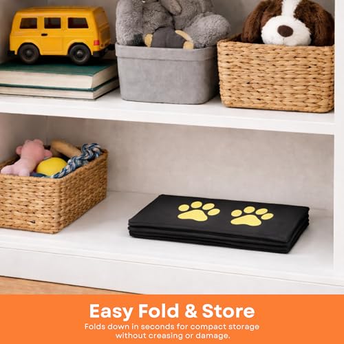 Sopent Paw Dog Toy Basket Organiser – Foldable Fabric Pet Storage Box for Dogs, Cats & Kids, Toy Organiser for Pets, Storage Basket for Toys, Organizer - Image 4