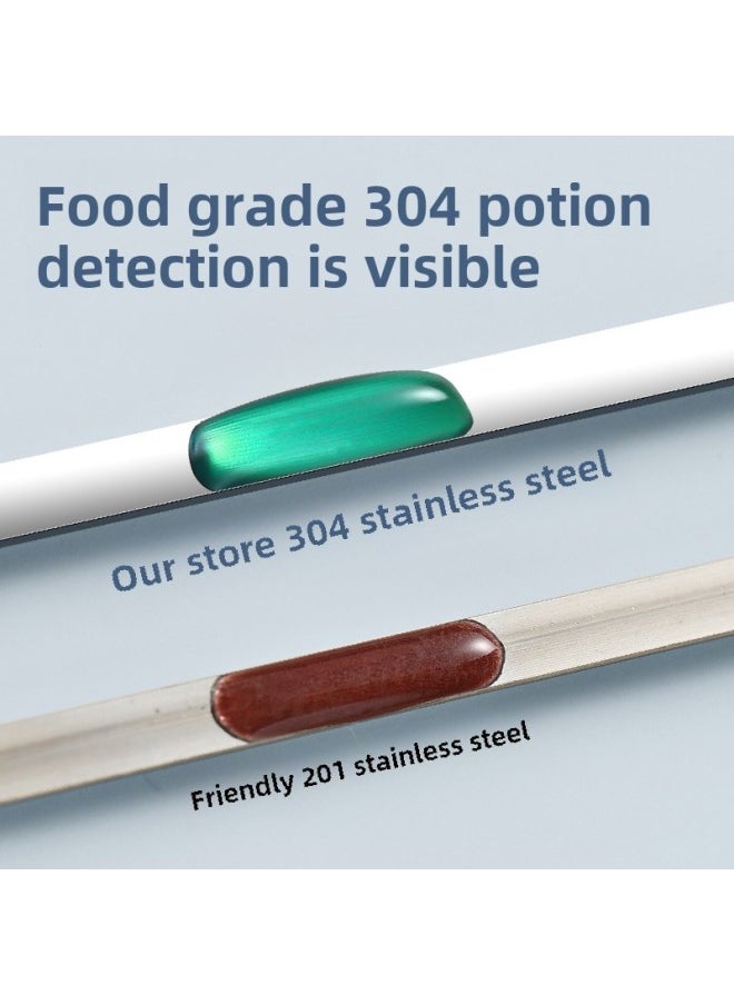 Generic Barbecue Skeel 304 Stainless Steel Wooden Handle String Skeel Outdoor Mutton Skebab Skebab Iron Skeel Tool Household Flat Skeel-Color:500 Support]♥extra Thick Lengthening♥[food Grade Stainless Steel]]  - Image 4