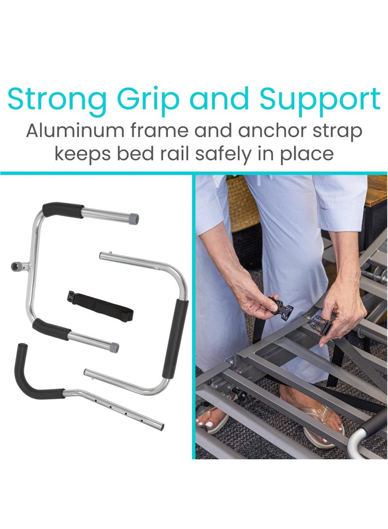 XiuWoo Bed Cane for Seniors Bed Handle Bedside Assist Adjustable Height Grab Bar Rail Help Elderly Adults Get Out of Bed Handicap Sit to Stand Pull Up Assistance Mobility Aid Transfer Handrail - Image 4