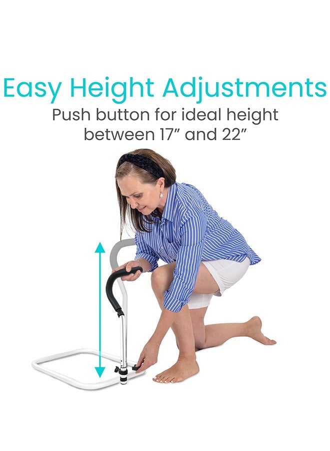 XiuWoo Bed Cane for Seniors Bed Handle Bedside Assist Adjustable Height Grab Bar Rail Help Elderly Adults Get Out of Bed Handicap Sit to Stand Pull Up Assistance Mobility Aid Transfer Handrail - Image 5