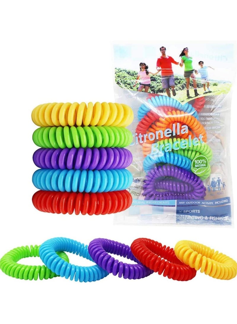 Generic DELFINO Mosquito Repellent Bracelets - 5 Pack, Natural DEET-Free Waterproof Wristbands for Adults & Kids, 250 Hours of Outdoor Protection  - Image 1