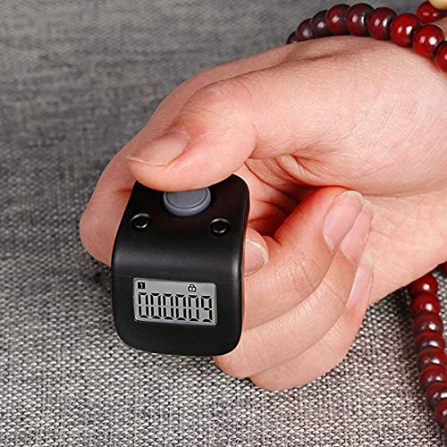 Arvakr Rechargeable Silent Finger Counter 6 Channels Digital Tasbih Tally Clicker with LED for Prayer Knitting Sports Gift White - Image 2