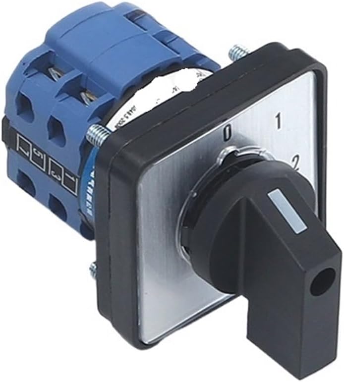 48x48mm Panel Mount Rotary Changeover Switch 20A 660V 2 Phase C04 2 Off On Power Knob Selection - Image 1