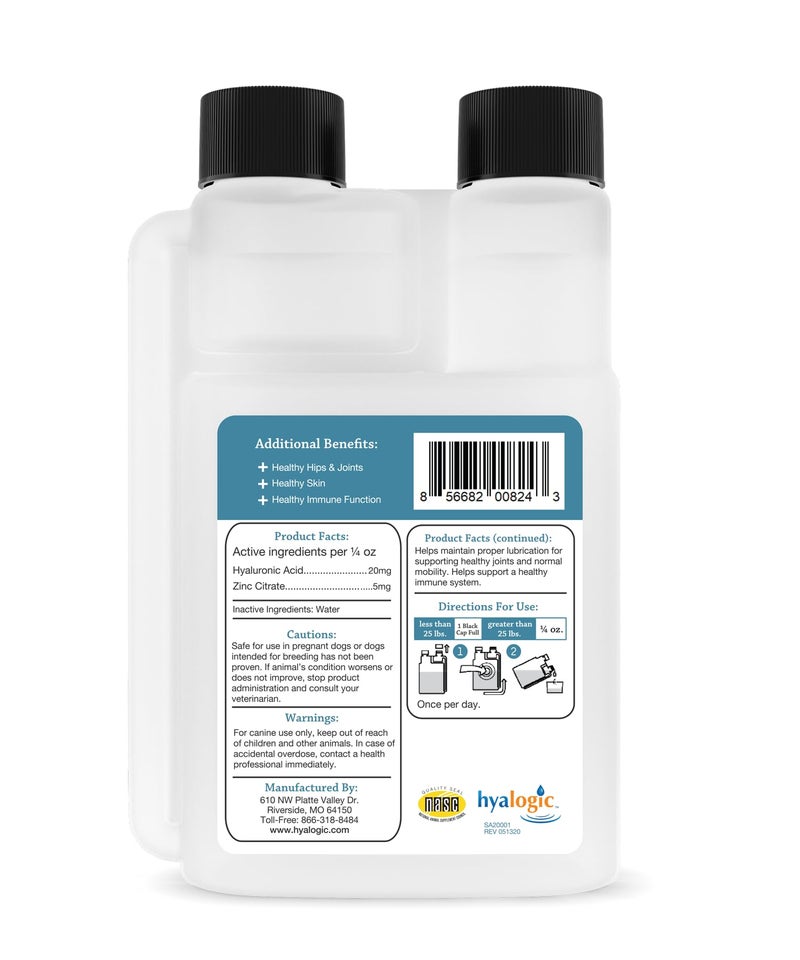 Hyalogic HyaFlex Pro Pure (8 fl oz) - Canine Hyaluronic Acid & Zinc Dog Supplement - Joint & Immune Dog Health Supplies - Liquid Canine Joint Supplement - Promotes Healthy Cartilage & Flexibility - Image 2