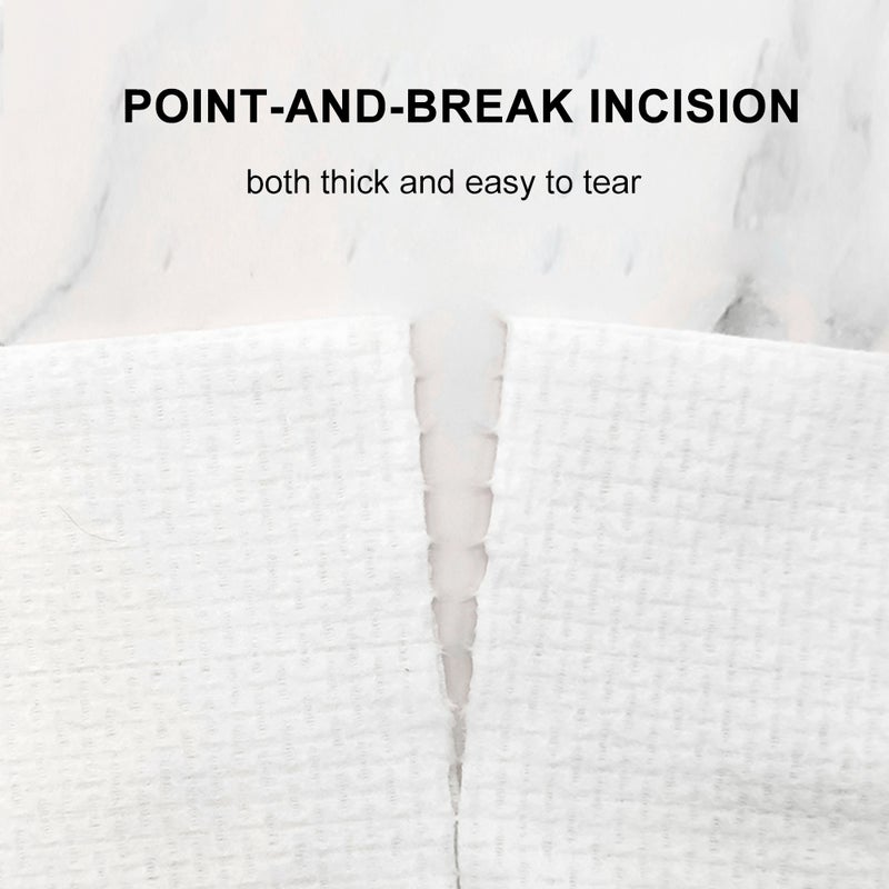 Cotton Face Towels Soft Extra Disposable Facial Tissues Cotton White Baby Washcloths for Sensitive Skin Cleansing Towelettes Makeup Remover Beauty Salon Home Hand Wipes - Image 3