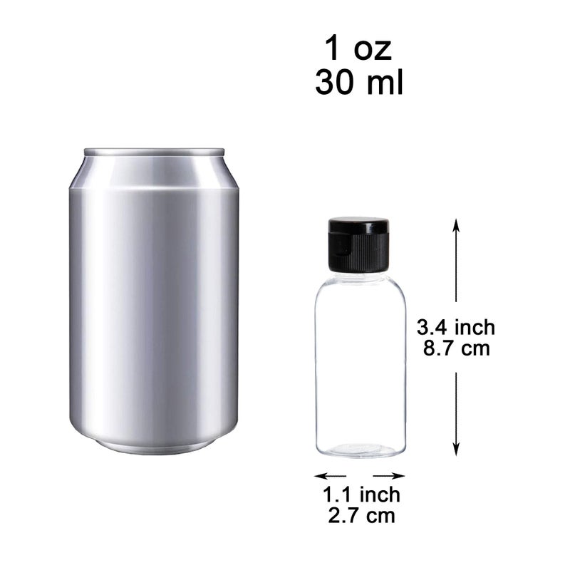 Youngever 20 Pack 1 Ounce Empty Squeeze Containers with Disc Cap, Empty Travel Bottles for Toiletries TSA Approved Leak Proof Squeezable Travel Size Containers, Plastic Toiletry Bottles with Flip Cap - Image 2