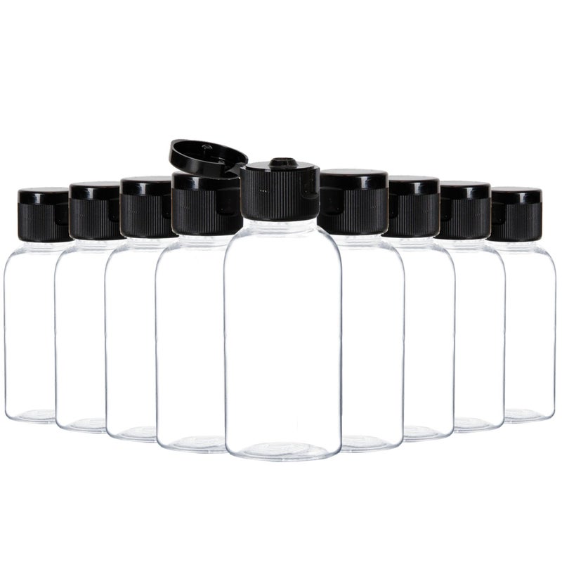 Youngever 20 Pack 1 Ounce Empty Squeeze Containers with Disc Cap, Empty Travel Bottles for Toiletries TSA Approved Leak Proof Squeezable Travel Size Containers, Plastic Toiletry Bottles with Flip Cap - Image 1