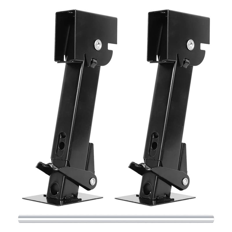 TeukRiGa Telescoping Trailer Stabilizer Jacks 2 Pcs 118177 Folding Trailer Stabilizer Stands Supports up 1000lbs Each 118 Long BarCrack Included