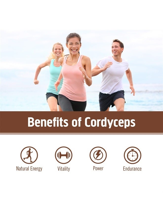 Om Mushroom Superfood Cordyceps Organic Mushroom Powder, 3.5 Ounce, 50 Servings, Energy, Power, Stamina and Endurance Support, Superfood Supplement for Sports Performance - Image 3