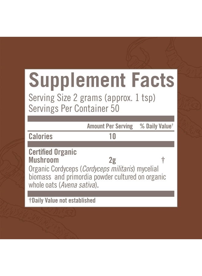 Om Mushroom Superfood Cordyceps Organic Mushroom Powder, 3.5 Ounce, 50 Servings, Energy, Power, Stamina and Endurance Support, Superfood Supplement for Sports Performance - Image 4