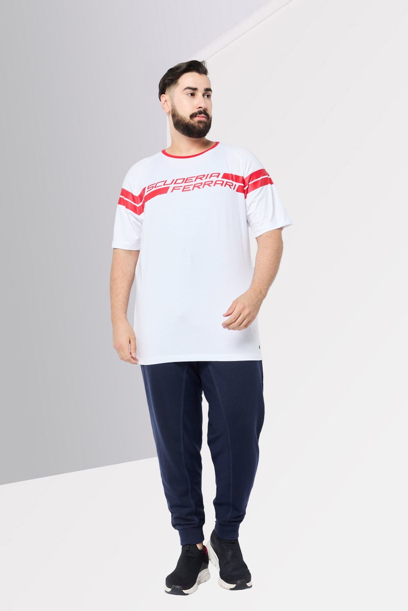 Scuderia Ferrari Men Slim Fit Outdoor Short Sleeve T-Shirt, White - Image 2