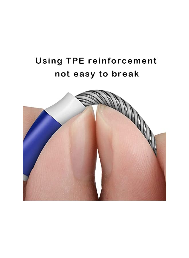 PROMASS 3 in 1 Multi Charging Cable,Led Flowing Cable USB Connector Compatible With Android iPhone and Type C Supports Fast Cable,Blue - Image 4