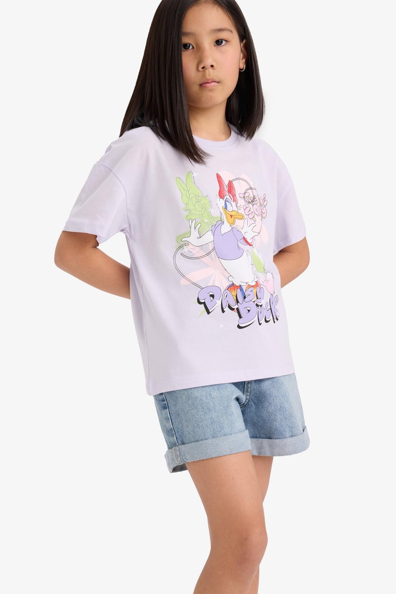 DeFacto Girl Relax Fit Mickey Mouse Licensed Short Sleeve T Shirt  - Image 4