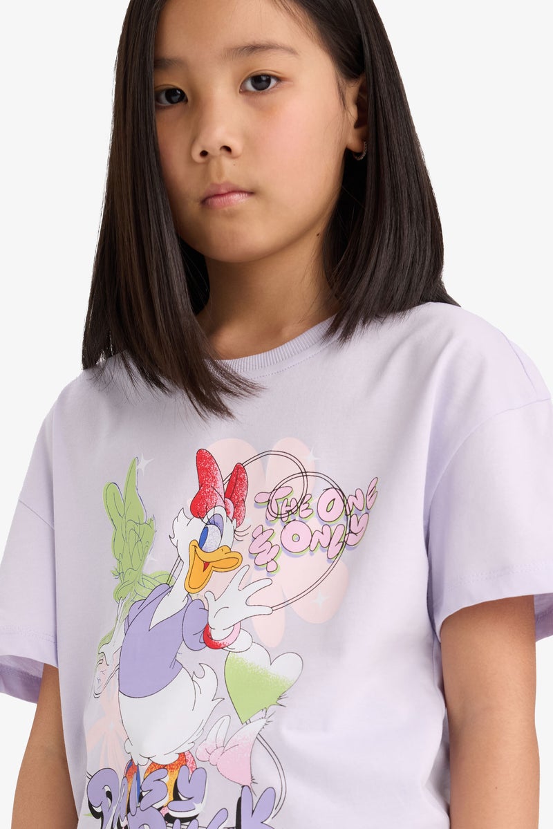 DeFacto Girl Relax Fit Mickey Mouse Licensed Short Sleeve T Shirt  - Image 1