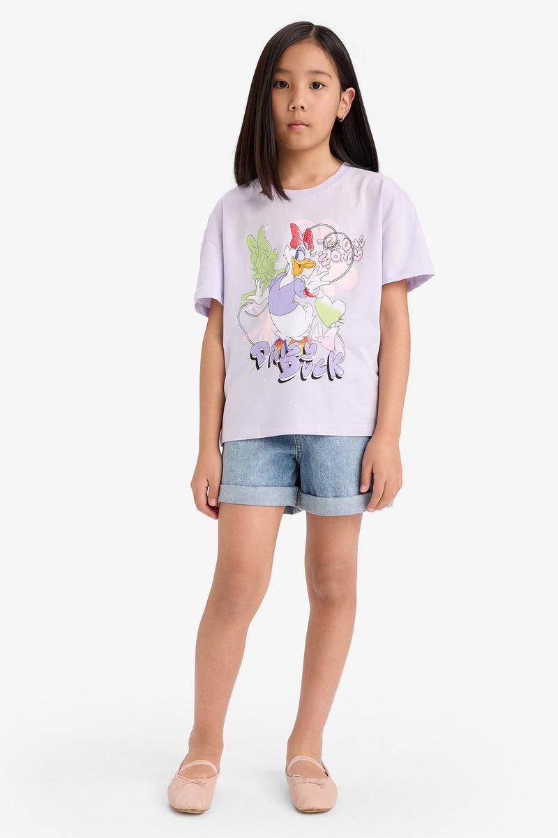 DeFacto Girl Relax Fit Mickey Mouse Licensed Short Sleeve T Shirt  - Image 3