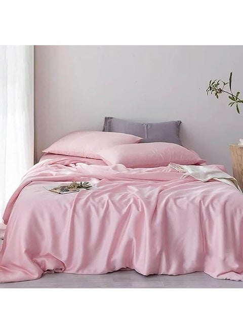 Plain Cotton Sheet Set of 3 Rose