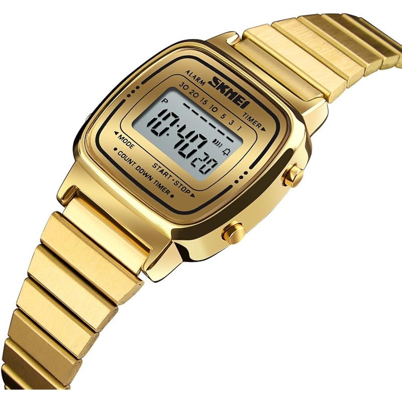 ماستوب MASTOP Luxury Women Watches Full Steel Electronic LED Digital Fashion Ultra Thin Square Ladies Wrist Watches - Image 2