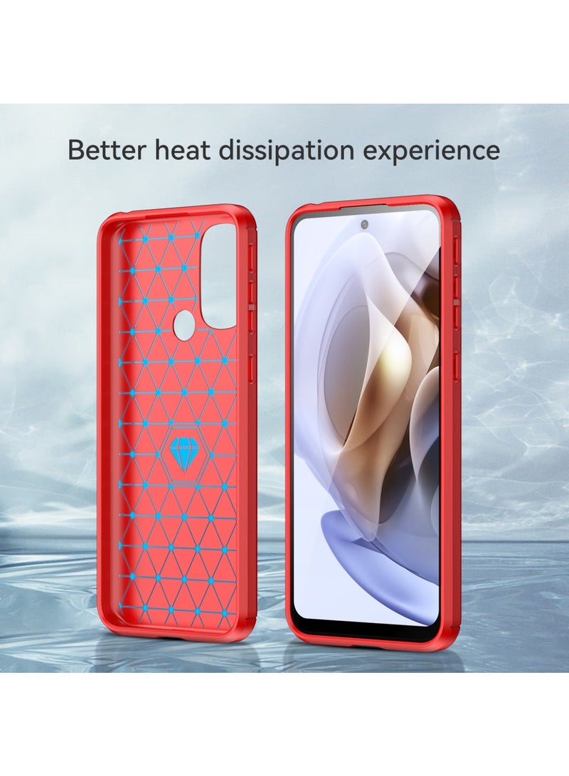 Shockproof Protective Phone Case for Motorola Moto G60s Red - Image 4