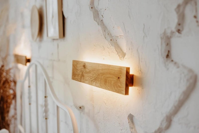 Groeien Groeien Wooden 15 W LED Wall Light Wall Lamp Indoor Wooden Night Lamp Warm White for Bedroom Hallway Stairs Interior Lighting33 cm  - Image 5