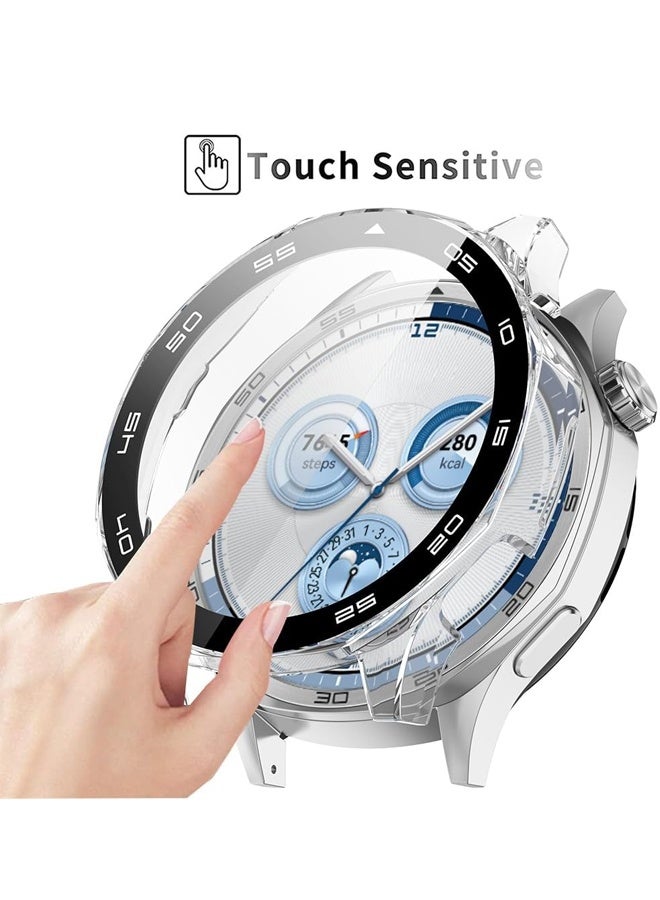 Compatible with Huawei Watch GT5 46mm Screen Protector, PC Ultra Thin HD Tempered Glass Film Protective Case Cover - Image 2