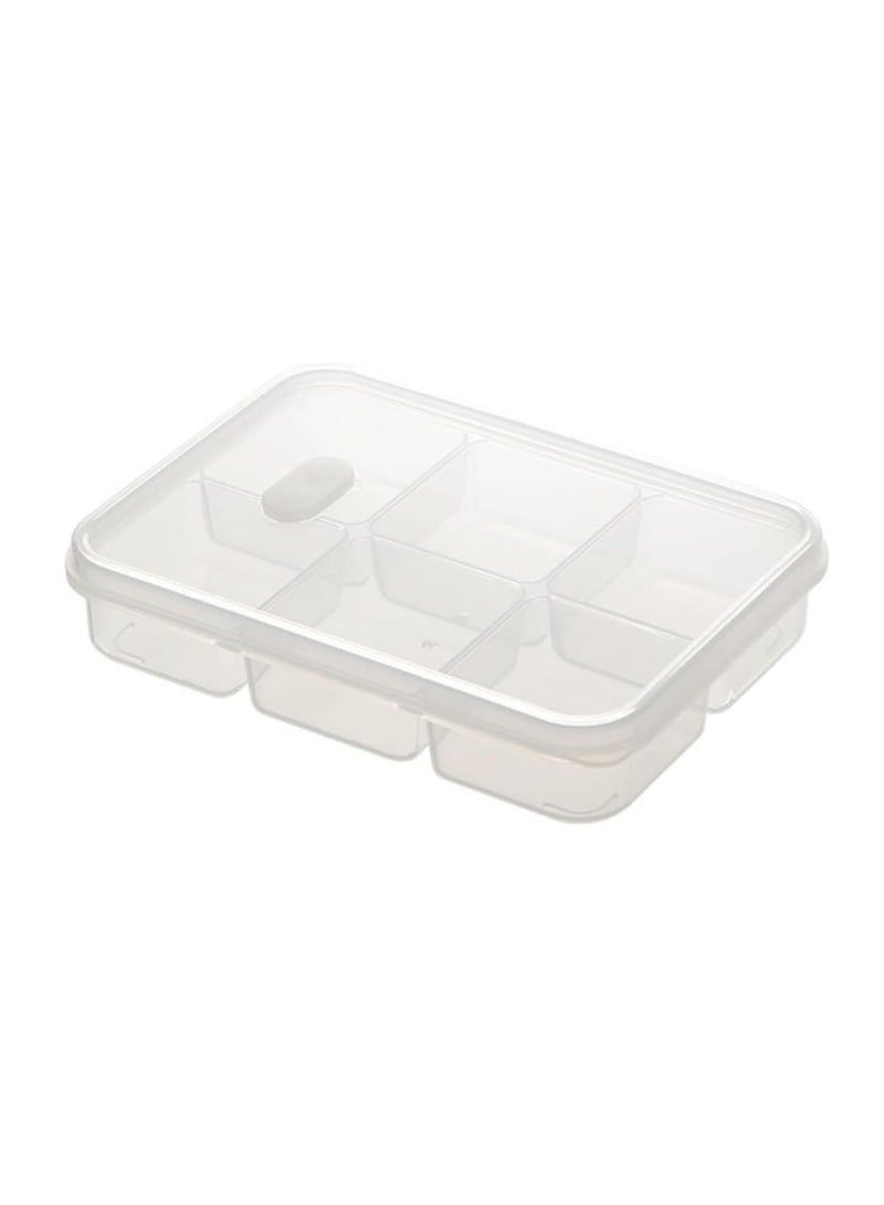 Food storage, refrigerator storage box, vegetable meat fresh-keeping box, household freezer, square with compartment, sealed box container (4 pcs) - Image 1