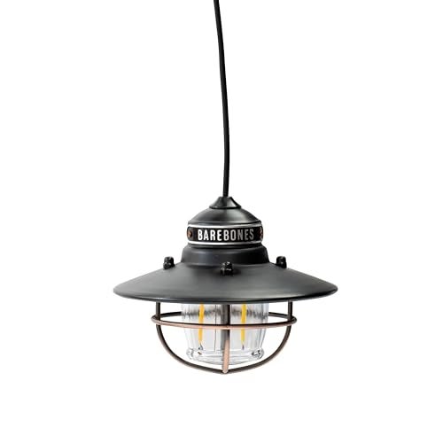 Barebones Edison Pendant Light – Antique Bronze, Vintage Rustic USB LED Hanging Light for Outdoor and Indoor Use – Adjustable Height String Lantern with Warm Edison Bulb Glow for Patio, Home, Garden - Image 1