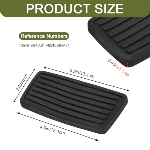 Rebvugr Brake Clutch Pedal Pad Cover, Pedal Accessories, 46545-S84-A81 Rubber Pad Manual Replacement, Car Accessories Accelerator Transmission Foot Treadle Compatible with Honda Accord CR-V Civic - Image 2