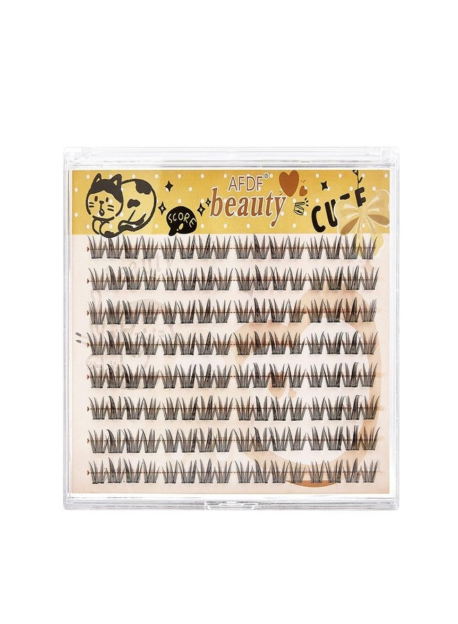 LASGOOS Self Adhesive False Eyelashes Clusters Press On 128Cluster Bulk Large Pallet LASGOOS Natural Look Pre-Glued 12-14mm Lashes Eyelash Extensions Comic Anime Longlasting No Glue/Remover Needed Lashes - Image 1