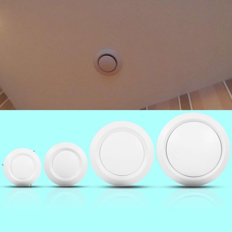 woobles Round White Ceiling Air Vent Register,4 Sizes Ceiling Diffuser Exhaust Supply Valve Air Vent Anemostat Ventilation Ducting Hose Cover (3.93inch)- - Image 3
