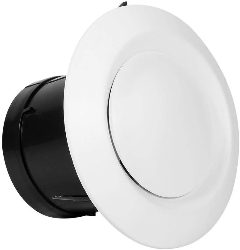 woobles Round White Ceiling Air Vent Register,4 Sizes Ceiling Diffuser Exhaust Supply Valve Air Vent Anemostat Ventilation Ducting Hose Cover (3.93inch)- - Image 1