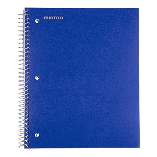 Mintra Office Durable Spiral Notebooks, 3 Subject (Blue, Wide Ruled 2pk) - Image 2