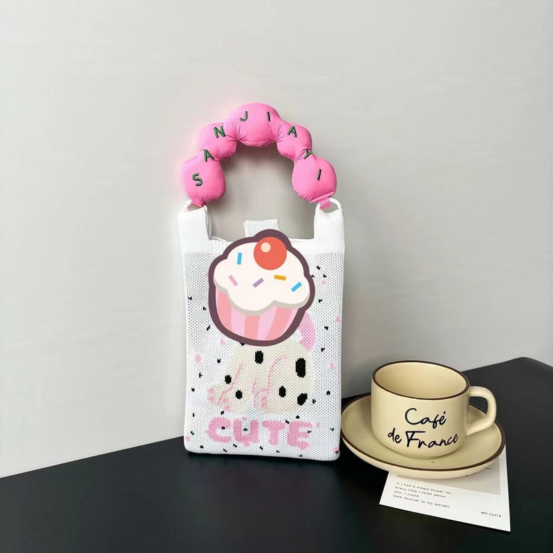High-End Ins New Mobile Phone Bag Cute Cartoon Knitted Bag Niche Design Trendyy Shoulder Crossbody Shoulder Bag - Image 1