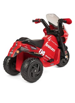 Peg Perego DUCATI DESMOSEDICI EVO Ride on Toy Bike Rechargeable Battery Operated Motorcylcle for Kids / Toddlers with Lights and Sounds-Red  - Image 4