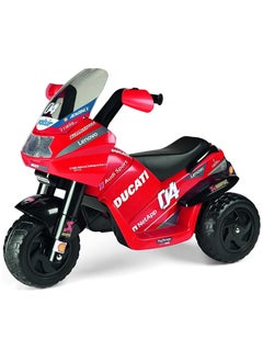 Peg Perego DUCATI DESMOSEDICI EVO Ride on Toy Bike Rechargeable Battery Operated Motorcylcle for Kids / Toddlers with Lights and Sounds-Red  - Image 1