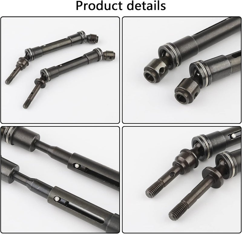 NewZoll 110 RC Car Metal Front  Rear Drive Shaft Transmission Axle Upgrades Parts Replacement for TRAXXAS Slash CVD HQ727 Short Truck Pack of 4  - Image 3