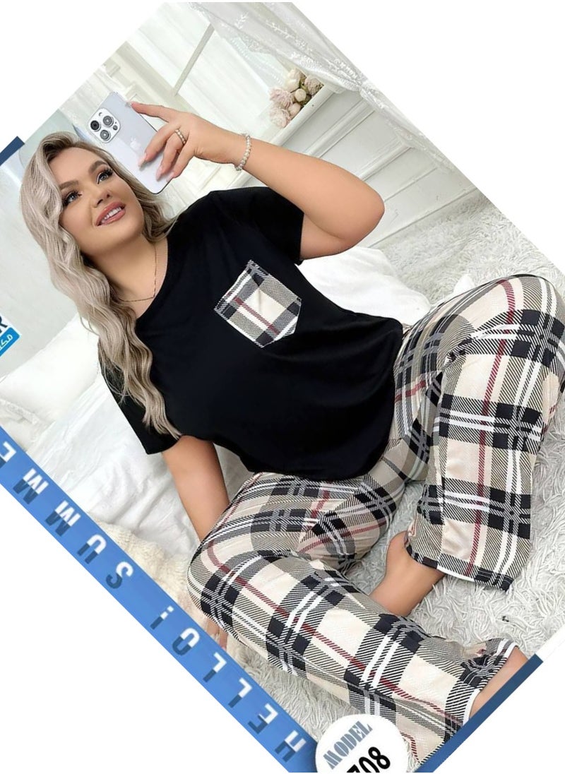 Generic Women's cotton pajamas, Big size  - Image 1