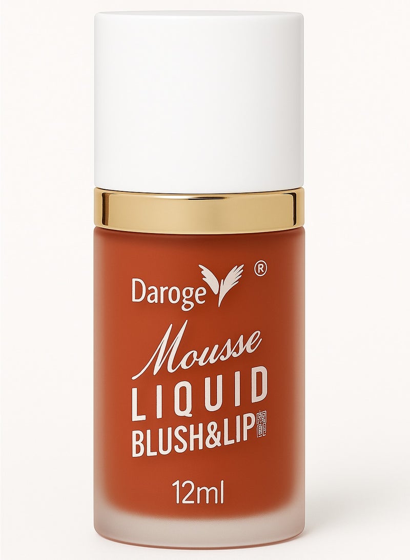 daroge أحمر خدود سائل كولور بلوم، يدوم طويلاً حتى 12 ساعة، لمسة نهائية غير لامعة، وردي مع لمسة من اللون الأحمر - Image 1