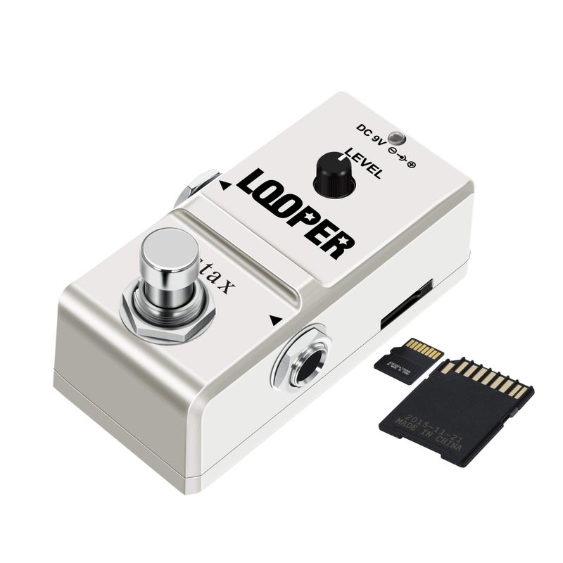 Stax 1GB SD Card Loop Station Pedal - Looper Guitar Pedal with 10 Min Recording, Unlimited Overdubs,True Bypass.