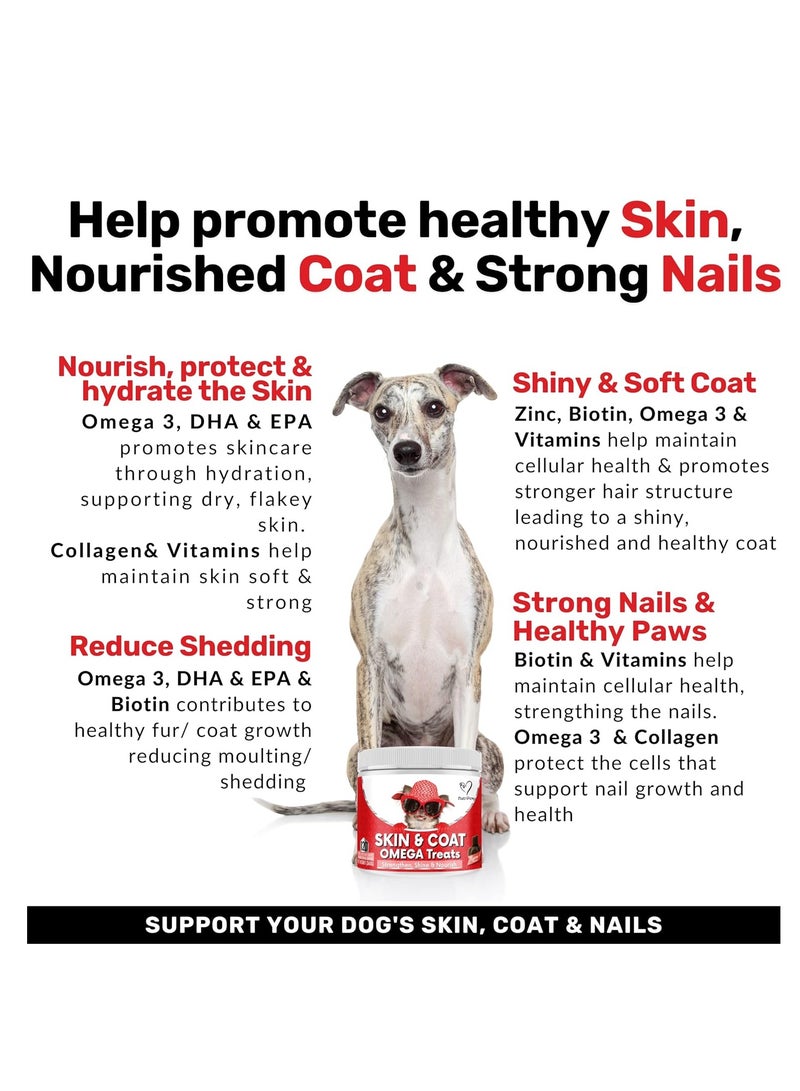 Nutri Skin and Coat Omega Treats Nourish Strengthen Protect Skin and Coat Reduce Excessive Shedding Rich in EPA and DHA Perfect for Small Medium and Large Dogs - Image 5