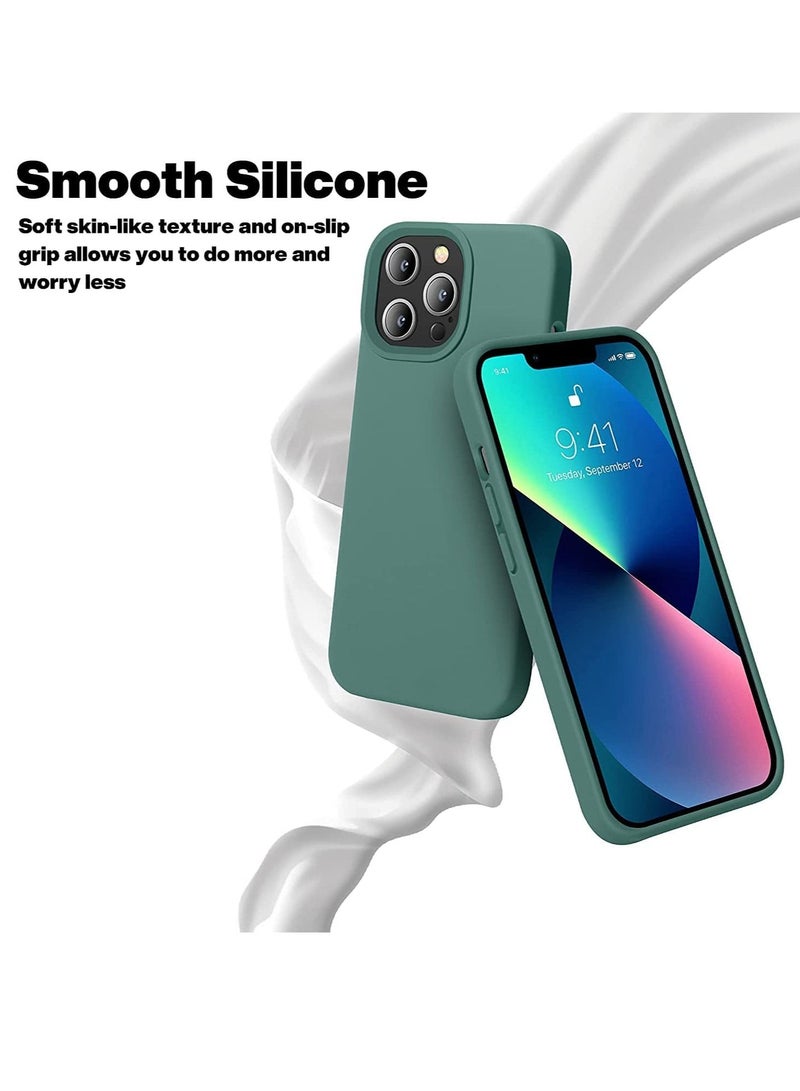 DUSALA Soft Liquid Silicon Case Compatible with iPhone 13 Pro Case, Shock-Proof Protective Case Matte Finish Cover designed for iPhone 13 Pro (2021)- Light Green - Image 5