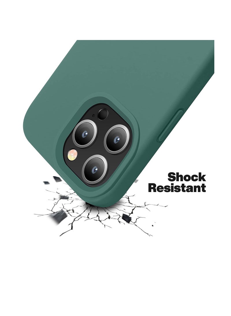 DUSALA Soft Liquid Silicon Case Compatible with iPhone 13 Pro Case, Shock-Proof Protective Case Matte Finish Cover designed for iPhone 13 Pro (2021)- Light Green - Image 2