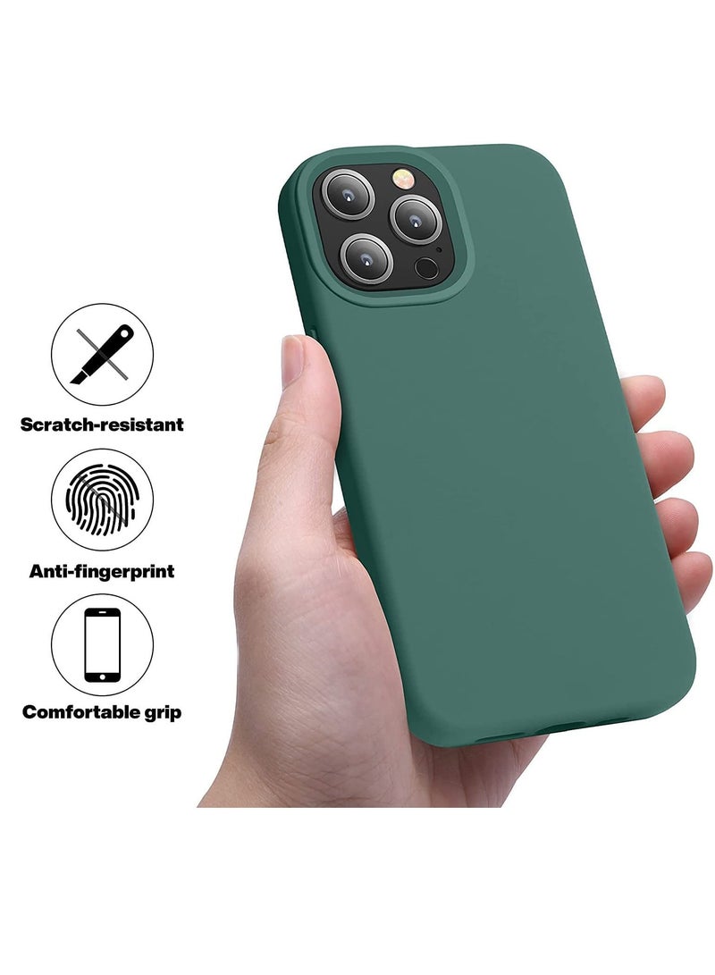 DUSALA Soft Liquid Silicon Case Compatible with iPhone 13 Pro Case, Shock-Proof Protective Case Matte Finish Cover designed for iPhone 13 Pro (2021)- Light Green - Image 3